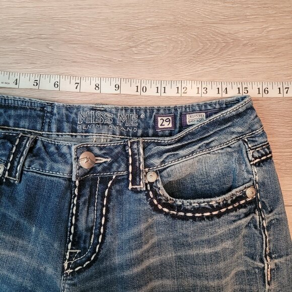 Miss Me Jeans Size 29 Easy Bootcut Button Flap Low Rise JE1053EX Western - Picture 7 of 12